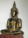 Wood Meditating Lanna Thai Buddha Statue 26" - Routes Gallery