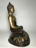 Brass Meditating Dhyana Buddha Statue 13" - Routes Gallery