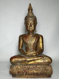 Wood Meditating Lanna Thai Buddha Statue 18.5" - Routes Gallery