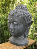 Buddha Head Garden Statue 28" - Routes Gallery