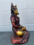 Brass Meditating Shiva Statue 12"
