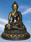 Brass Varada Mudra Buddha Statue 14" - Routes Gallery