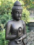 Stone Standing Dharmachakra Buddha 60" - Routes Gallery