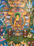 Life of the Buddha Thangka Painting - Routes Gallery