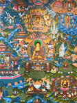 Life of the Buddha Thangka Painting - Routes Gallery