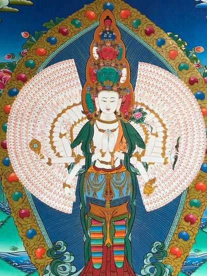 Avalokiteshvara Thangka Painting - Routes Gallery