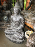 Stone Dhyana Meditation Buddha Statue 37" - Routes Gallery