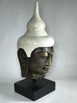 Buddha Head Statue on Stand 15.5" - Routes Gallery