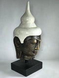 Buddha Head Statue on Stand 15.5" - Routes Gallery