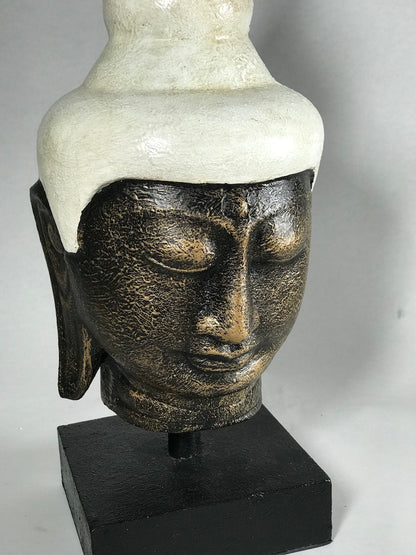 Buddha Head Statue on Stand 15.5" - Routes Gallery