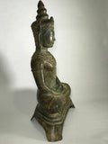 Brass Meditating Royal Ayutthaya Buddha 21" - Routes Gallery