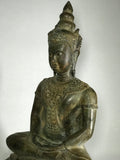 Brass Meditating Royal Ayutthaya Buddha 21" - Routes Gallery