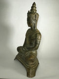 Brass Meditating Royal Ayutthaya Buddha 21" - Routes Gallery