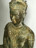 Brass Meditating Royal Ayutthaya Buddha 21" - Routes Gallery