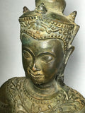 Brass Meditating Royal Ayutthaya Buddha 21" - Routes Gallery