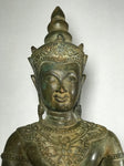 Brass Meditating Royal Ayutthaya Buddha 21" - Routes Gallery