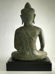 Brass Seated Earth Witness Buddha Statue 19" - Routes Gallery