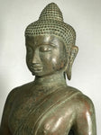 Brass Seated Earth Witness Buddha Statue 19" - Routes Gallery