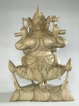 Wood Seated Ganesh Statue 13" - Routes Gallery