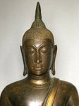 Brass Thai Ayutthaya Buddha Statue 25" - Routes Gallery