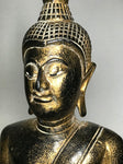 Wood Meditating Lanna Thai Buddha Statue 18" - Routes Gallery