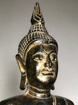 Wood Meditating Lanna Thai Buddha Statue 18" - Routes Gallery
