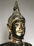 Wood Meditating Lanna Thai Buddha Statue 18" - Routes Gallery