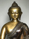 Brass Varada Mudra Buddha Statue 14" - Routes Gallery