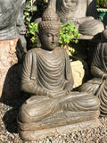 Stone Meditating Garden Buddha Statue 32" - Routes Gallery