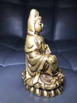 Brass Quan Yin Holding Vase with Nectar 4" - Routes Gallery