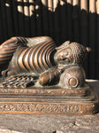 Brass Reclining Paranirvana Buddha Statue 9.5" - Routes Gallery