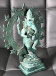 Brass Dancing Ganesh Statue 7.5" - Routes Gallery