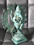 Brass Dancing Ganesh Statue 7.5" - Routes Gallery