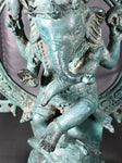 Brass Dancing Ganesh Statue 7.5" - Routes Gallery