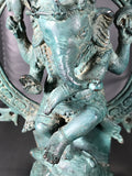 Brass Dancing Ganesh Statue 7.5" - Routes Gallery
