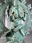 Brass Dancing Ganesh Statue 7.5" - Routes Gallery