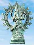 Brass Dancing Ganesh Statue 7.5"