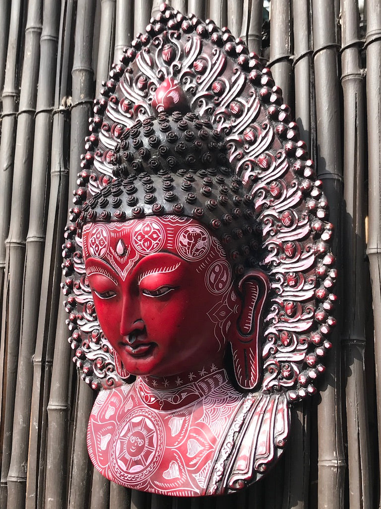Buddha Bust Wall Hanging 13.5" - Routes Gallery