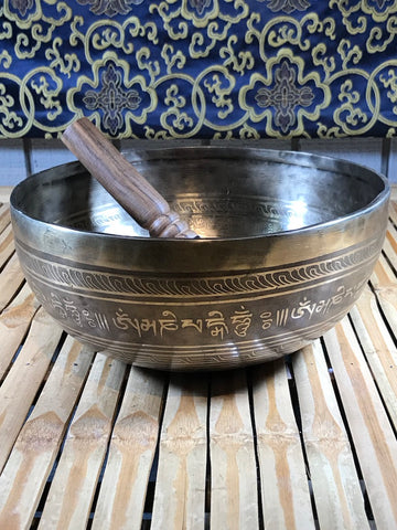 Ganesh Meditation Singing Bowl 9 1/4" - Routes Gallery