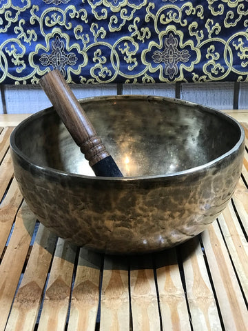 Meditation Yoga Therapy Handmade Singing Bowl 9" - Routes Gallery