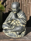 Stone Namaste Praying Monk Garden Statue 11" - Routes Gallery