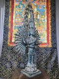 Brass Avalokiteshvara with 1000 Arms Statue 27" - Routes Gallery