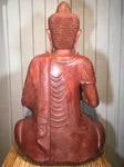 Wood Dharmachakra Buddha Statue 39" - Routes Gallery