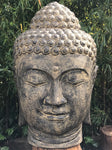 Large Stone Garden Buddha Head 50" - Routes Gallery