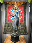 Wood Standing Sukhothai Buddha Statue 52" - Routes Gallery