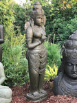Stone Standing Dewi Sri / Shri Devi Statue 58" - Routes Gallery