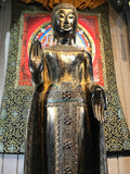 Wood Standing Laos Style Buddha 70" - Routes Gallery