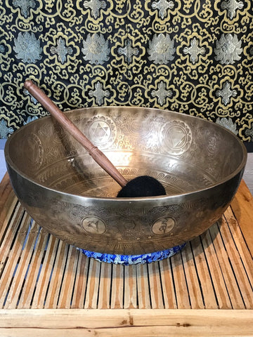 Large Sound Therapy Handmade Singing Bowl 20.5" - Routes Gallery