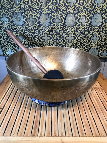 Large Sound Therapy Handmade Singing Bowl 18" - Routes Gallery