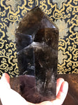 Crystal Deep Smoky Quartz Obelisk Tower Point 4.85 lbs - Routes Gallery